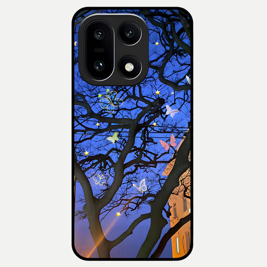  Butterfly Night Magic Glass Case For Oneplus 15 back cover – full design glossy printed glass finish