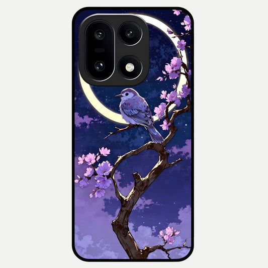  Celestial Bird Blossom Glass Case For Oneplus 15 back cover – full design glossy printed glass finish
