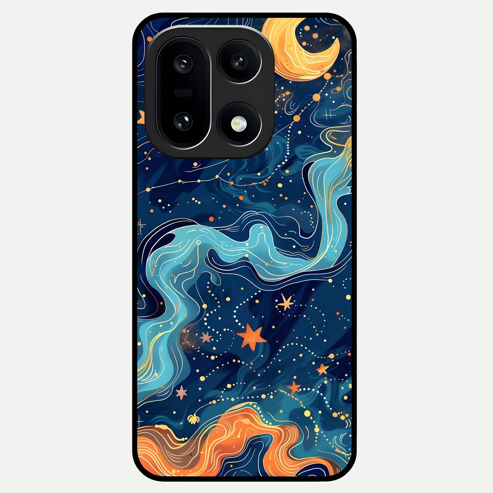  Celestial Dream Flow Glass Case For Oneplus 15 back cover – full design glossy printed glass finish