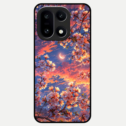  Celestial Sakura Sunset Glass Case For Oneplus 15 back cover – full design glossy printed glass finish