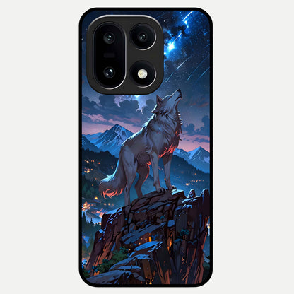  Celestial Wolf Howl Glass Case For Oneplus 15 back cover – full design glossy printed glass finish