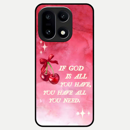  Cherry Quote Glass Case For Oneplus 15 back cover – full design glossy printed glass finish