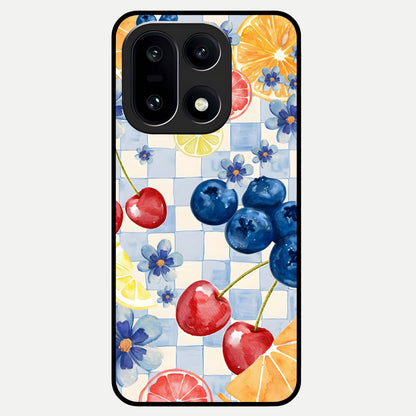  Citrus Bloom Joy Glass Case For Oneplus 15 back cover – full design glossy printed glass finish