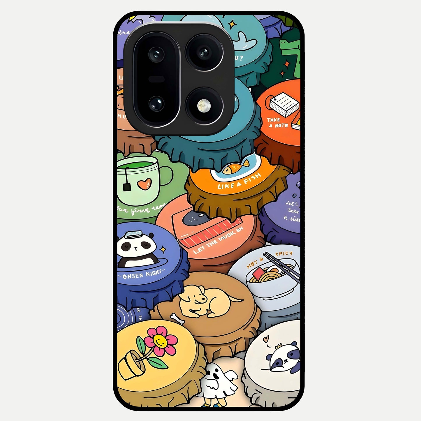  Coins Patterns Glass Case For Oneplus 15 back cover – full design glossy printed glass finish