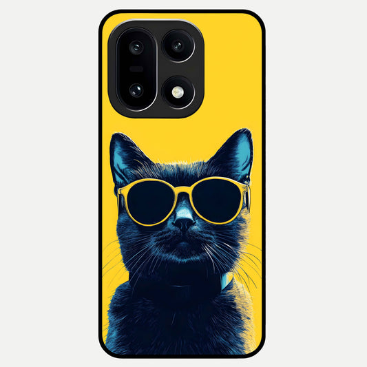  Cool Cat Vibes Glass Case For Oneplus 15 back cover – full design glossy printed glass finish