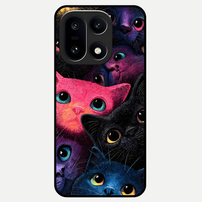  Cosmic Cats Dreams Glass Case For Oneplus 15 back cover – full design glossy printed glass finish