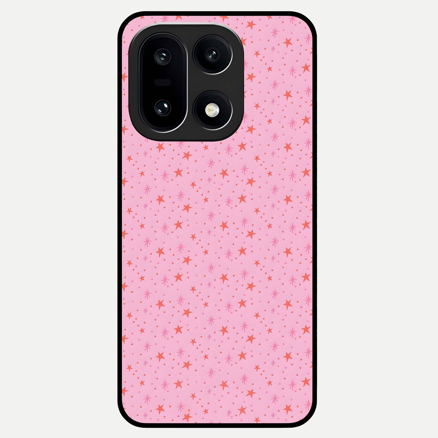  Cosmic Pink Sparkle Glass Case For Oneplus 15 back cover – full design glossy printed glass finish