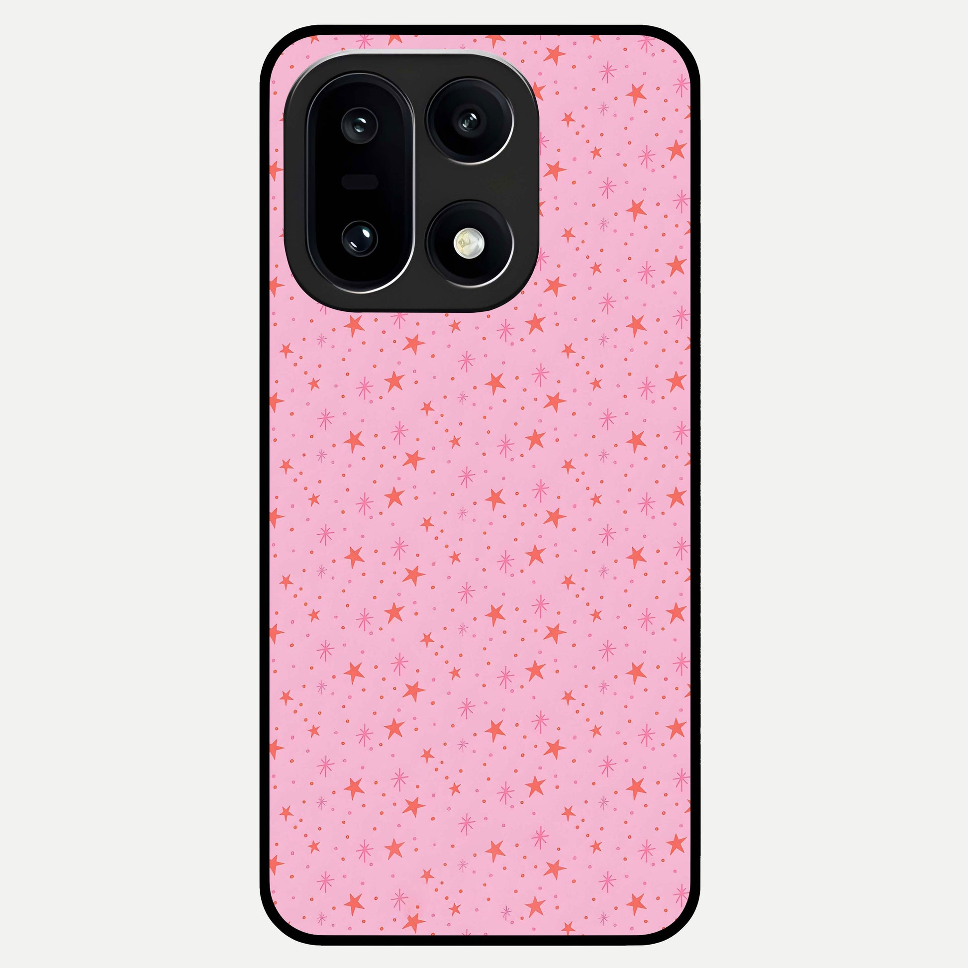  Cosmic Pink Sparkle Glass Case For Oneplus 15 back cover – full design glossy printed glass finish