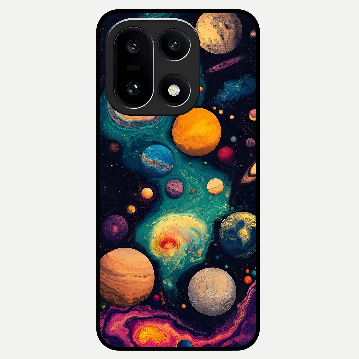  Cosmic Planet Journey Glass Case For Oneplus 15 back cover – full design glossy printed glass finish