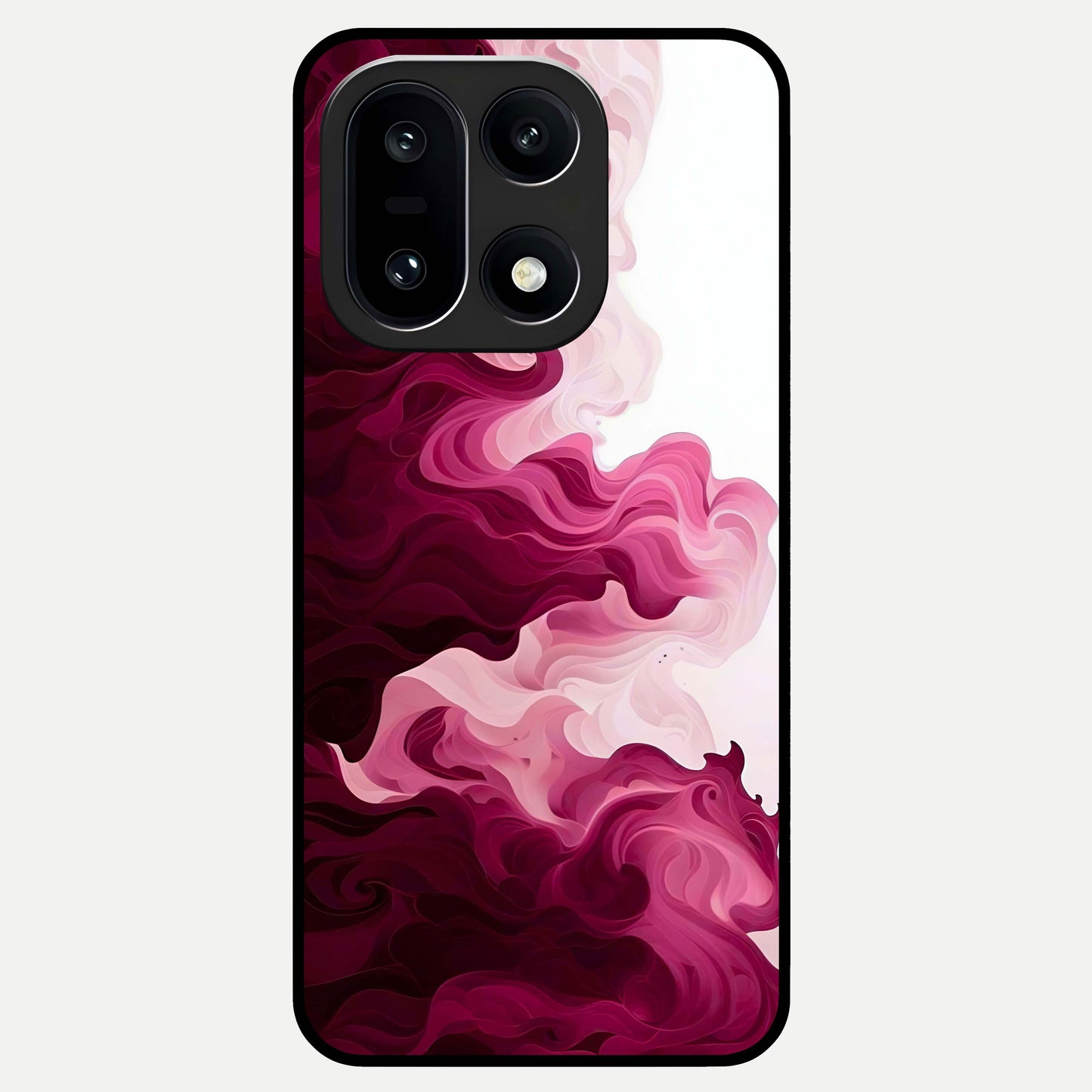  Crimson Wave Flow Glass Case For Oneplus 15 back cover – full design glossy printed glass finish