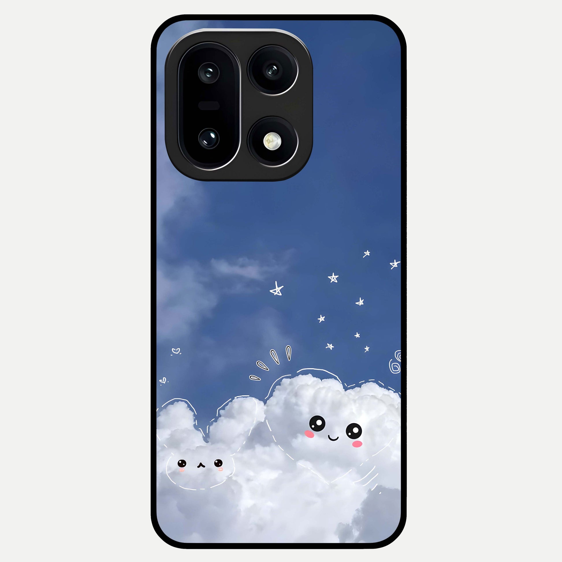  Cute Blossom Cloud Glass Case For Oneplus 15 back cover – full design glossy printed glass finish