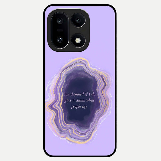  Damned People Quote Glass Case For Oneplus 15 back cover – full design glossy printed glass finish