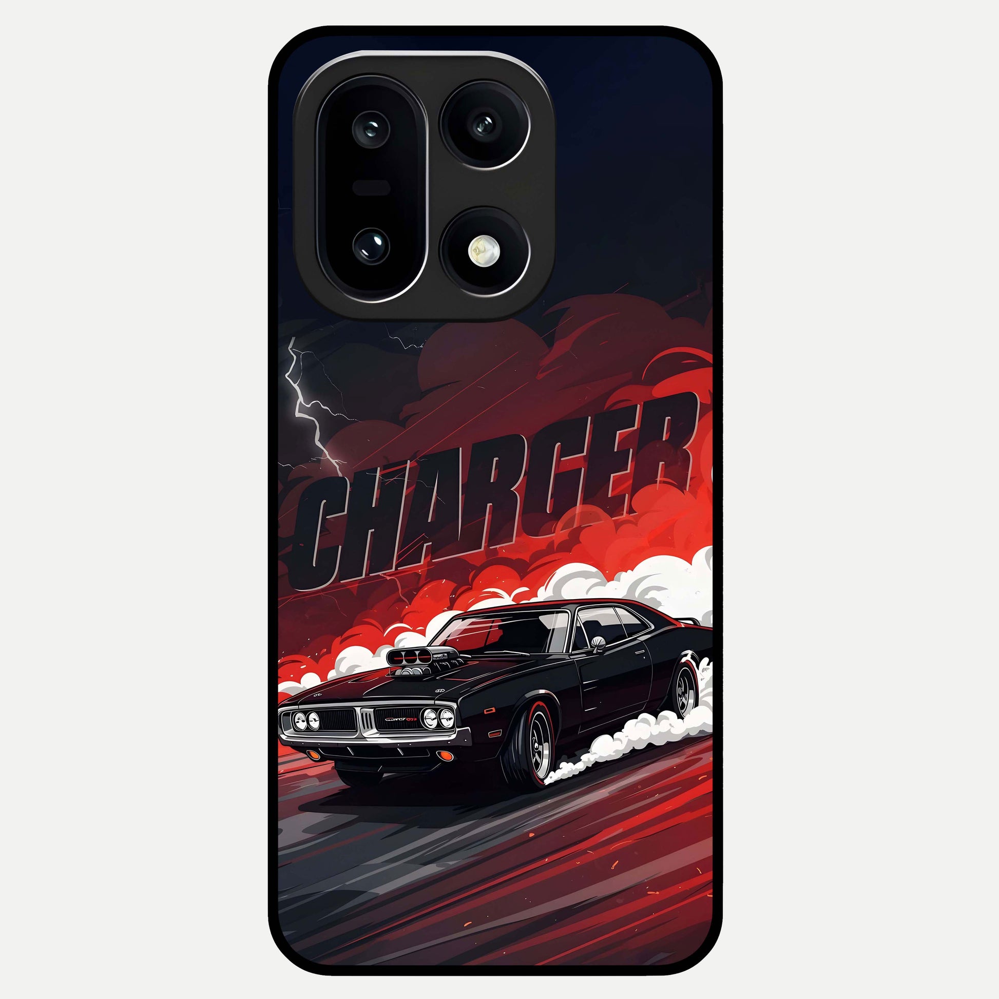  Dark Charger Fury Glass Case For Oneplus 15 back cover – full design glossy printed glass finish