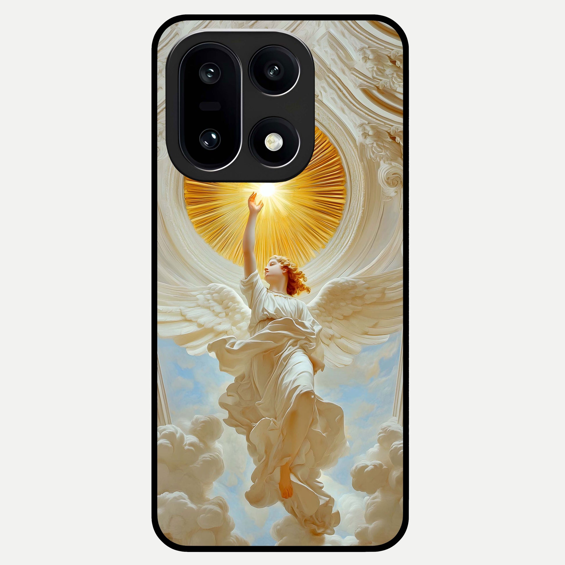  Divine Light Angel Glass Case For Oneplus 15 back cover – full design glossy printed glass finish