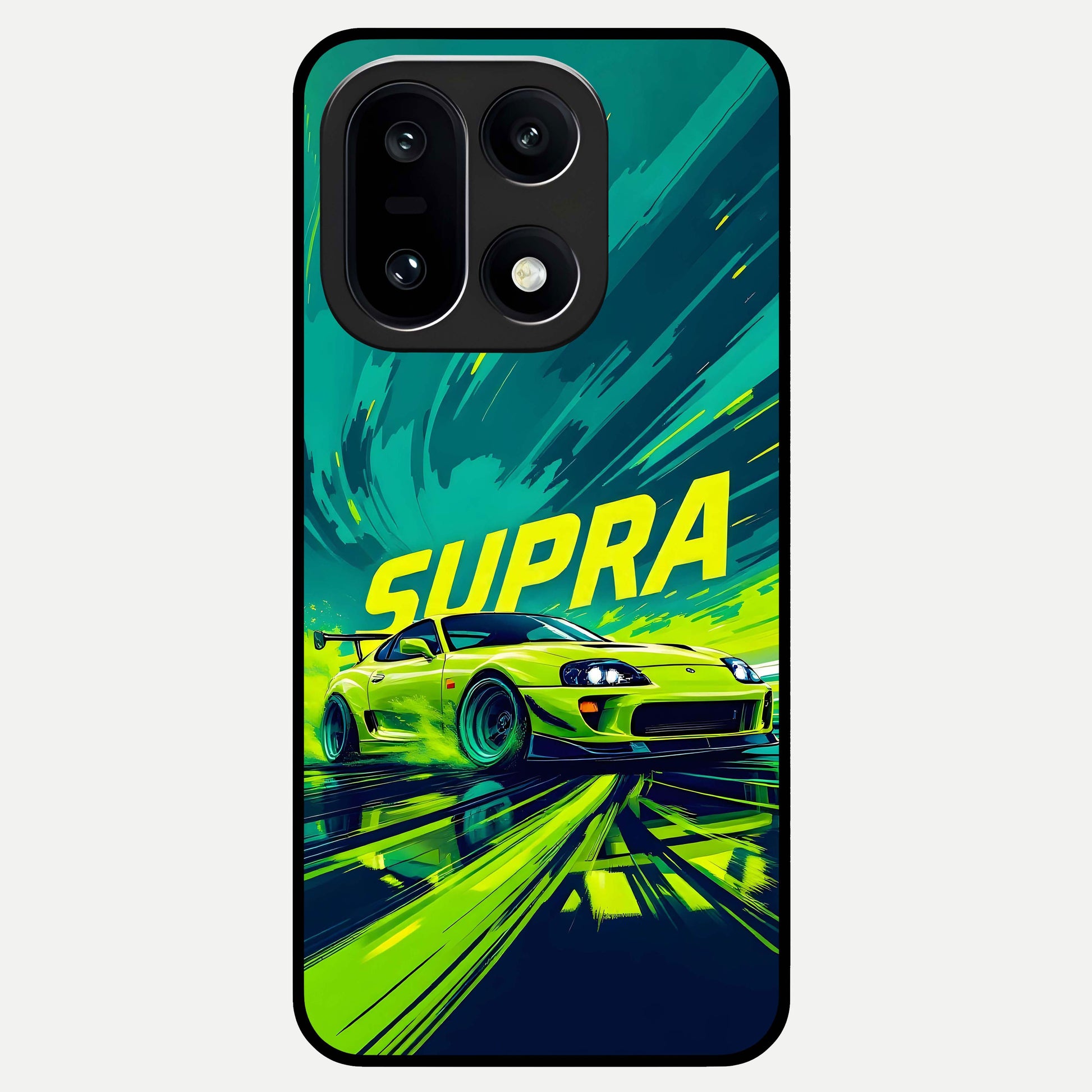  Electric Supra Thunder Glass Case For Oneplus 15 back cover – full design glossy printed glass finish