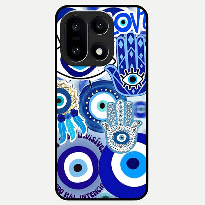  Evil Eyes Dream Glass Case For Oneplus 15 back cover – full design glossy printed glass finish
