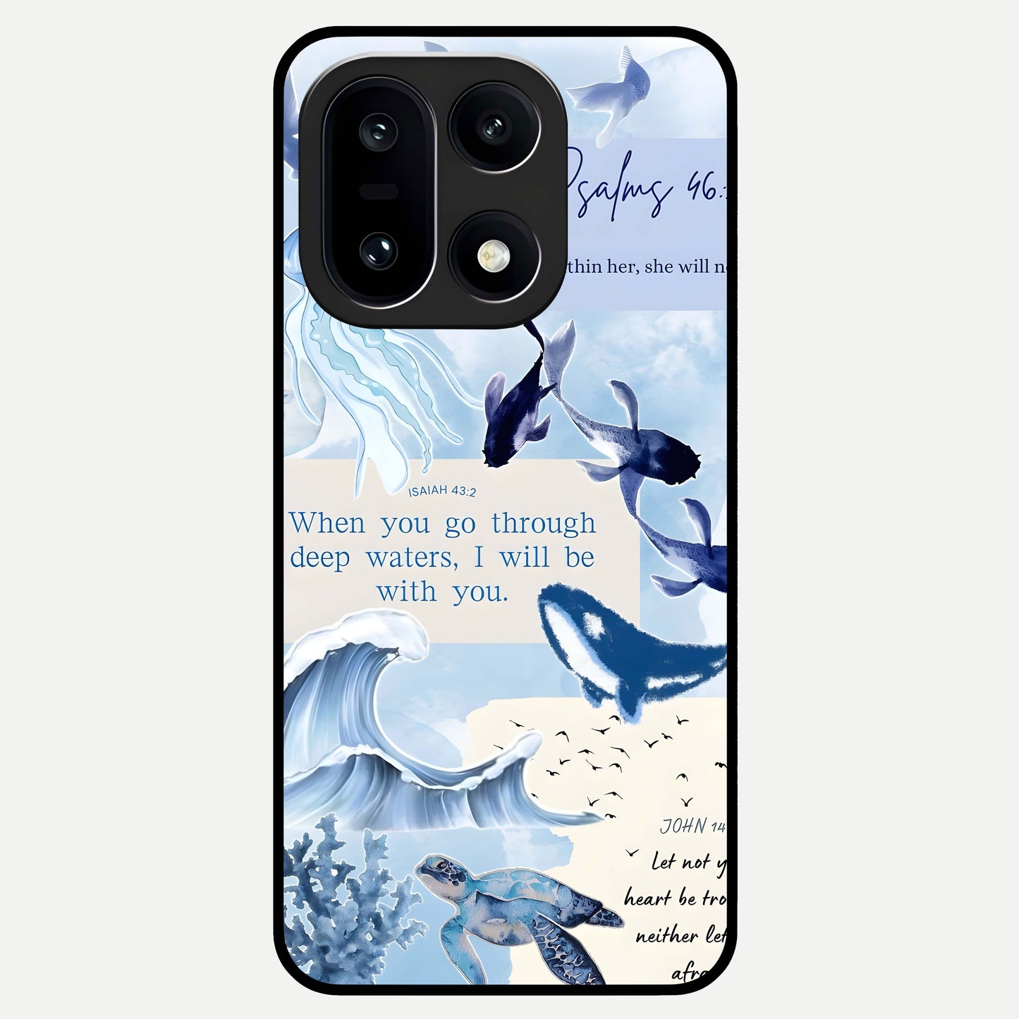  Faithful Ocean Promise Glass Case For Oneplus 15 back cover – full design glossy printed glass finish