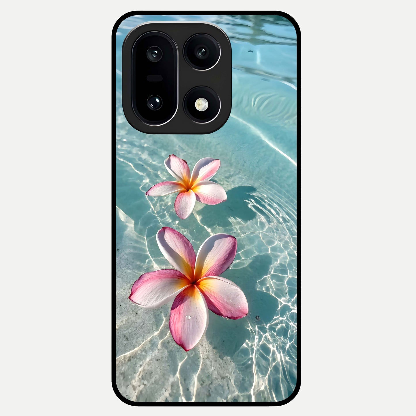  Floating Bloom Bliss Glass Case For Oneplus 15 back cover – full design glossy printed glass finish