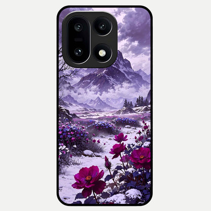  Flower Mountain View Glass Case For Oneplus 15 back cover – full design glossy printed glass finish