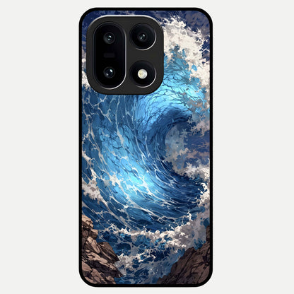  Giant Ocean Wave Glass Case For Oneplus 15 back cover – full design glossy printed glass finish