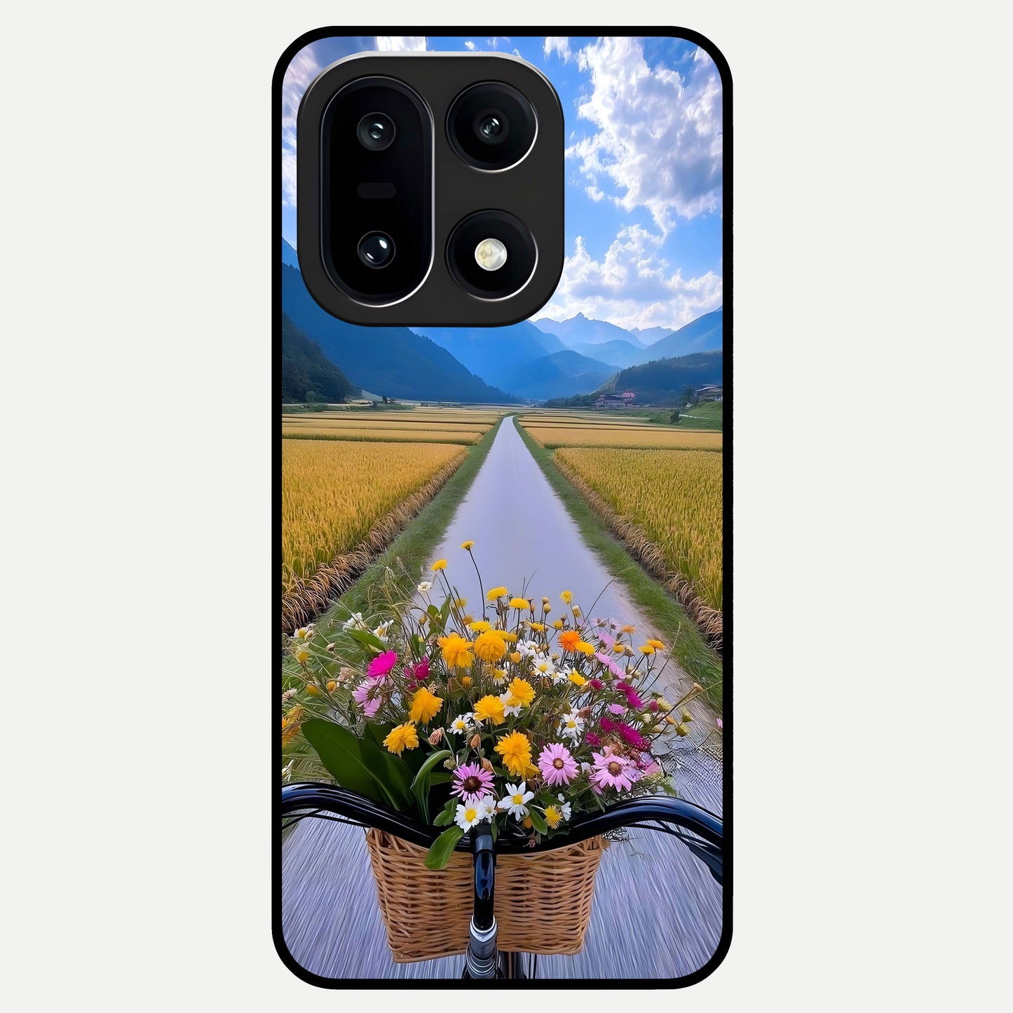  Golden Field Journey Glass Case For Oneplus 15 back cover – full design glossy printed glass finish