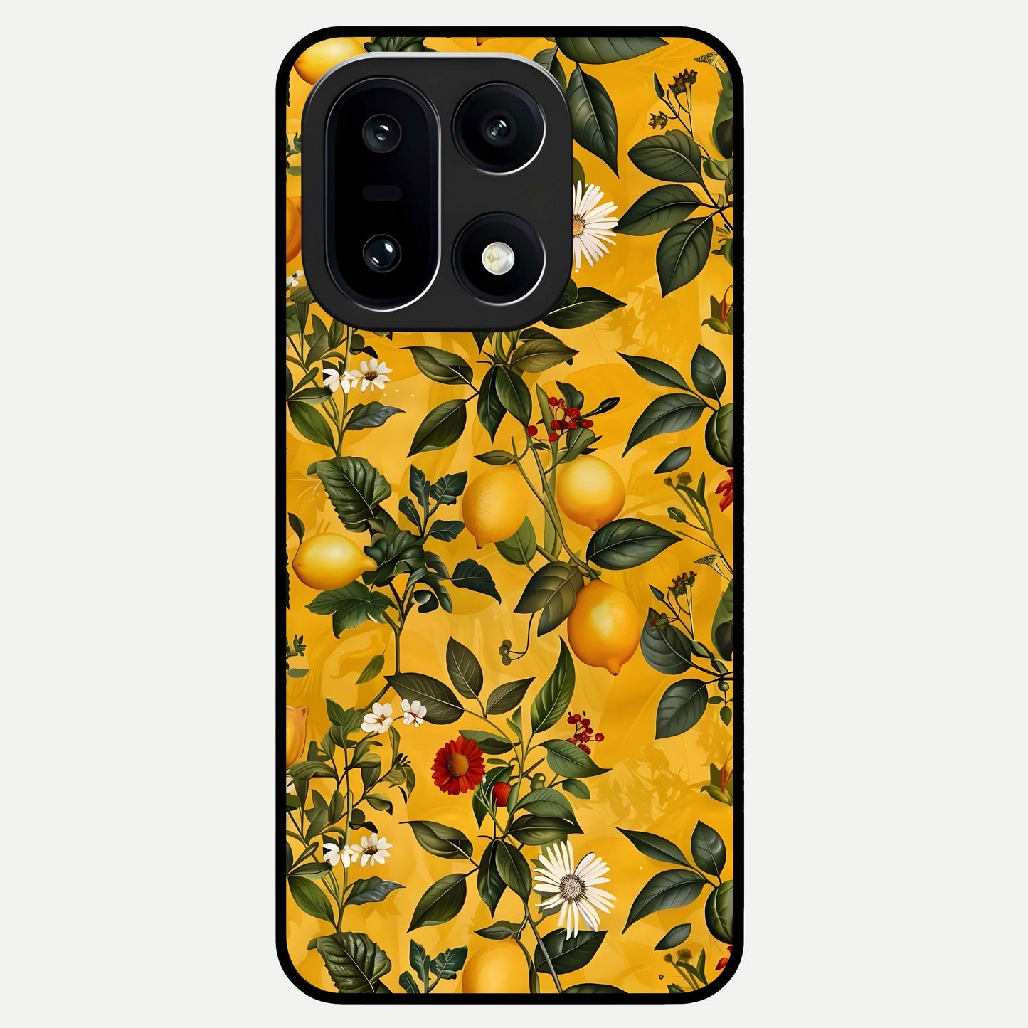  Golden Lemon Field Glass Case For Oneplus 15 back cover – full design glossy printed glass finish