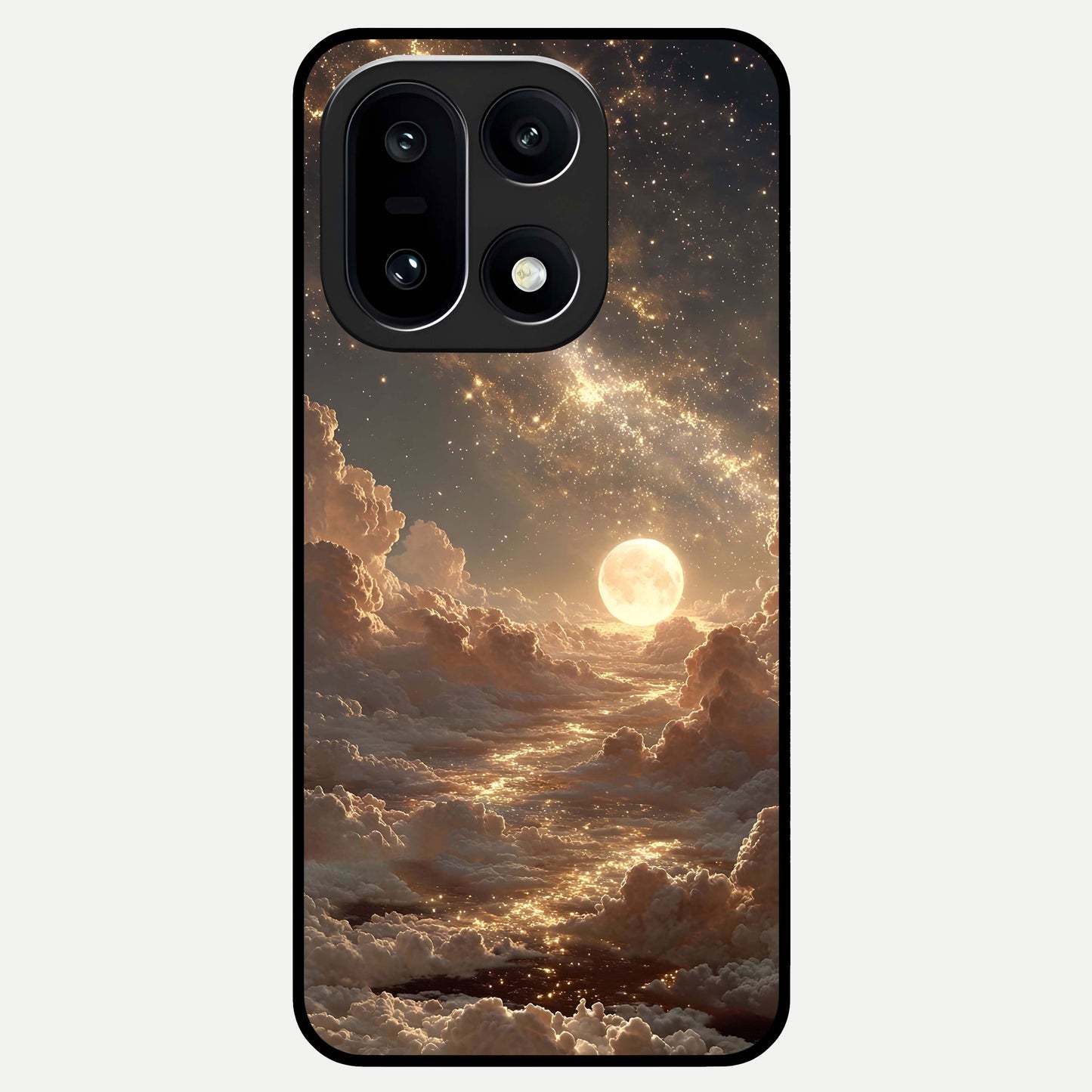  Golden Sky Dream Glass Case For Oneplus 15 back cover – full design glossy printed glass finish
