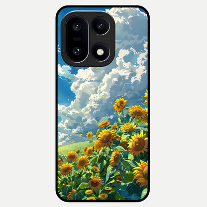  Golden Sun Glory Glass Case For Oneplus 15 back cover – full design glossy printed glass finish