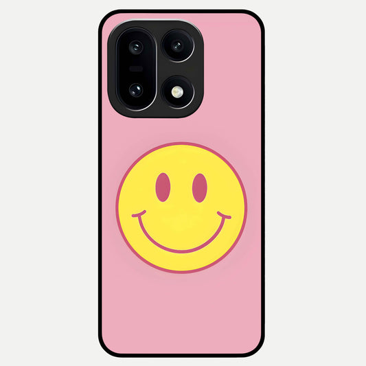  Happy Pink Mood Glass Case For Oneplus 15 back cover – full design glossy printed glass finish