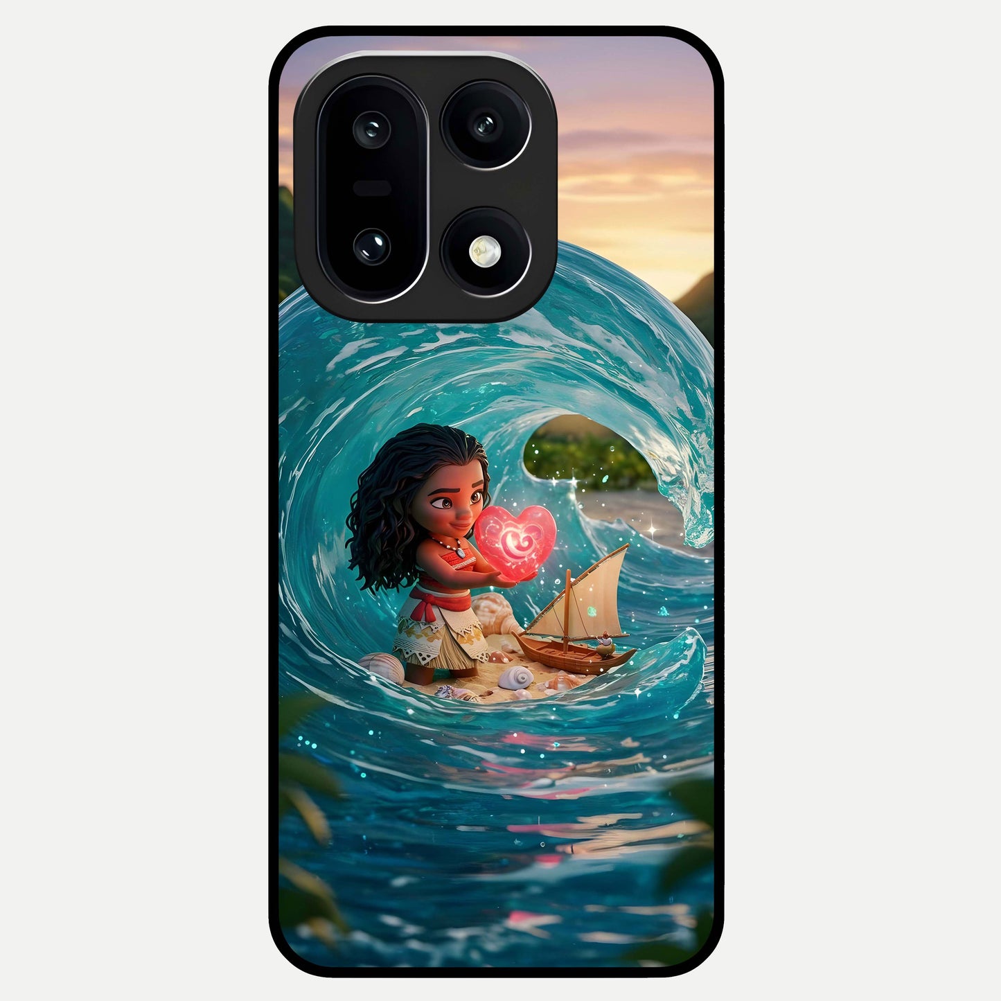  Heart of Ocean Glass Case For Oneplus 15 back cover – full design glossy printed glass finish