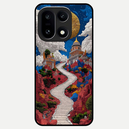  Heavenly Moon Path Glass Case For Oneplus 15 back cover – full design glossy printed glass finish