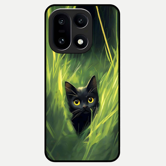  Hidden Cat Whisper Glass Case For Oneplus 15 back cover – full design glossy printed glass finish