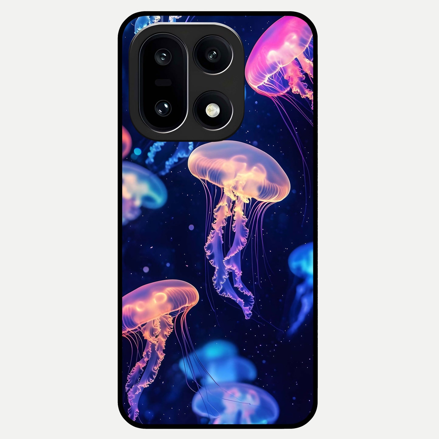  Jellyfish Pattern Glass Case For Oneplus 15 back cover – full design glossy printed glass finish