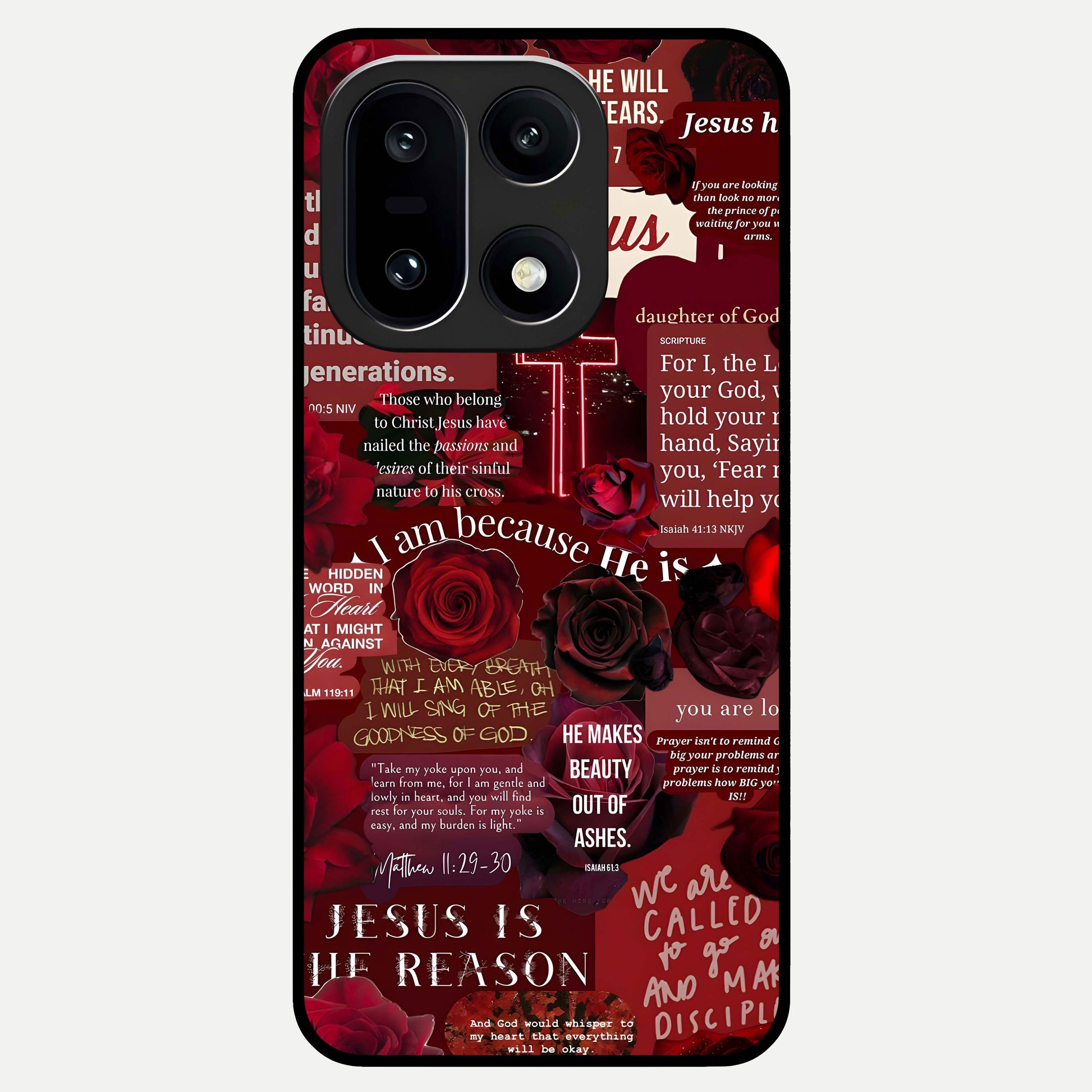  Jesus Love Heals Glass Case For Oneplus 15 back cover – full design glossy printed glass finish
