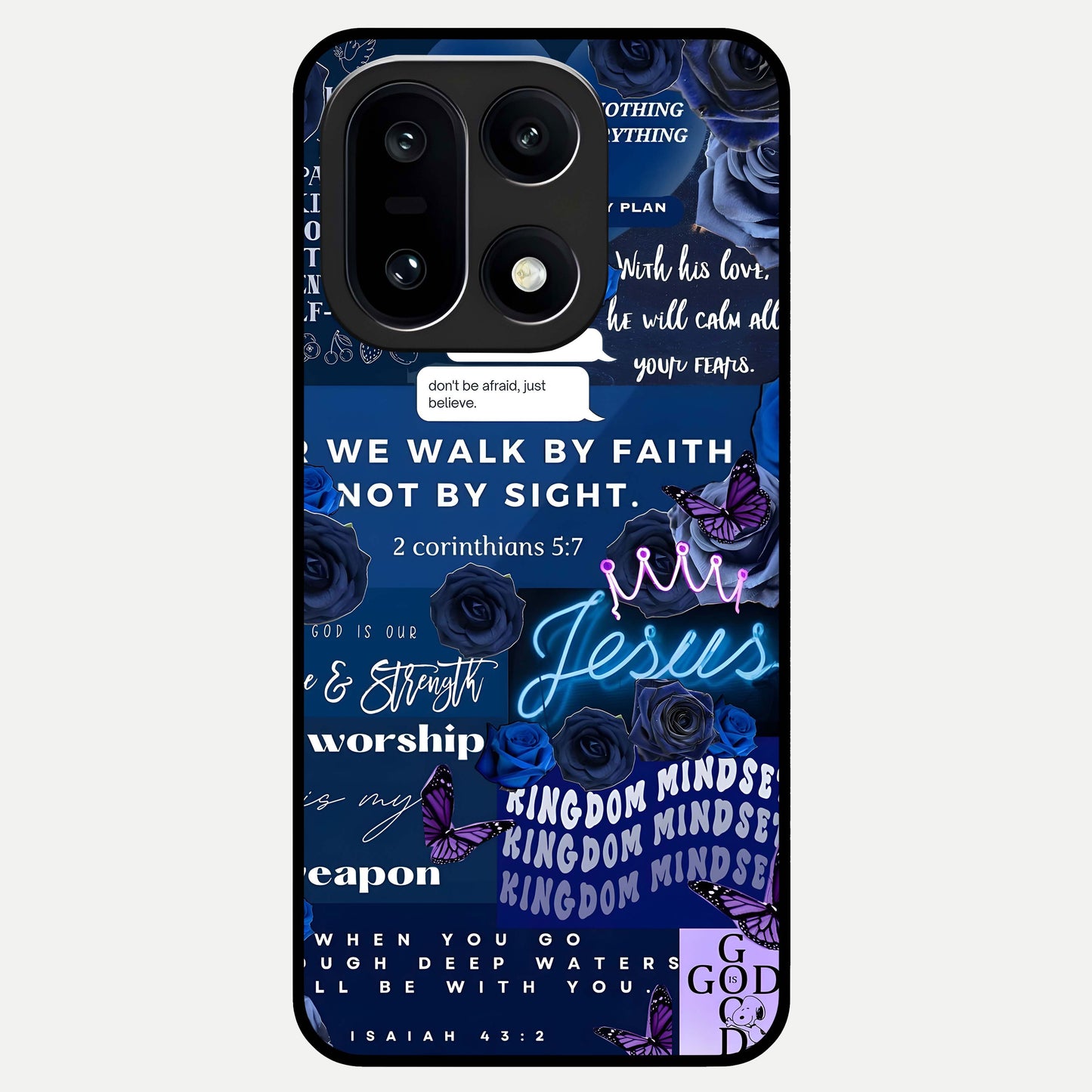  Kingdom Faith Glow Glass Case For Oneplus 15 back cover – full design glossy printed glass finish