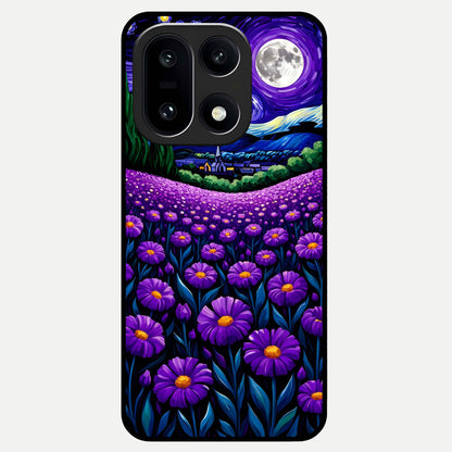  Lavender Moon Field Glass Case For Oneplus 15 back cover – full design glossy printed glass finish