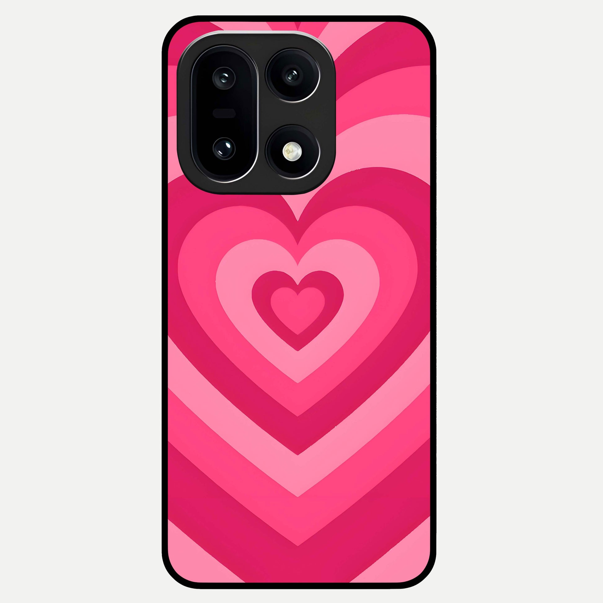  Layered Love Hearts Glass Case For Oneplus 15 back cover – full design glossy printed glass finish