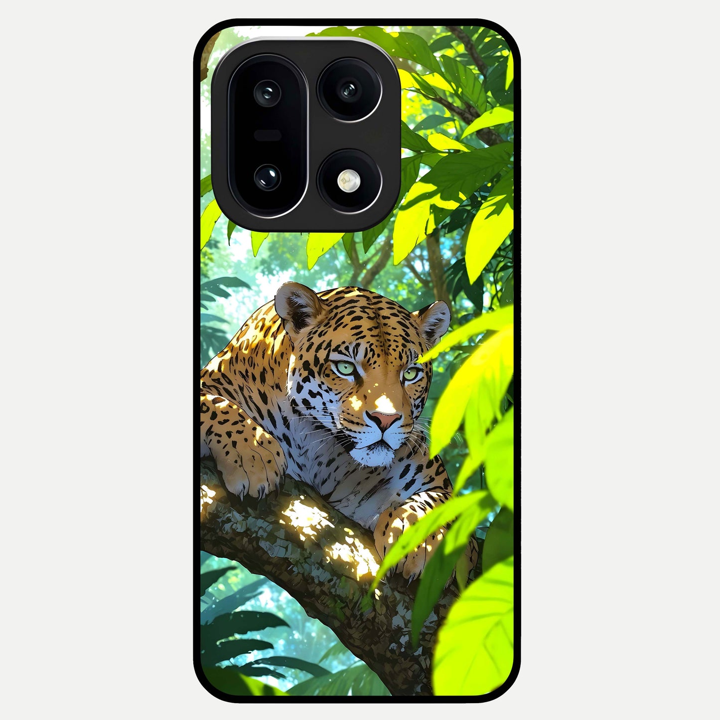  Leopard in Jungle Glass Case For Oneplus 15 back cover – full design glossy printed glass finish