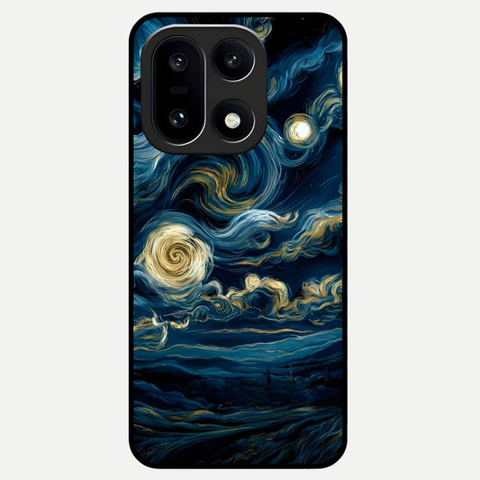  Midnight Sky Whirl Glass Case For Oneplus 15 back cover – full design glossy printed glass finish