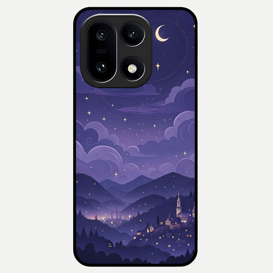  Minimal Night View Glass Case For Oneplus 15 back cover – full design glossy printed glass finish
