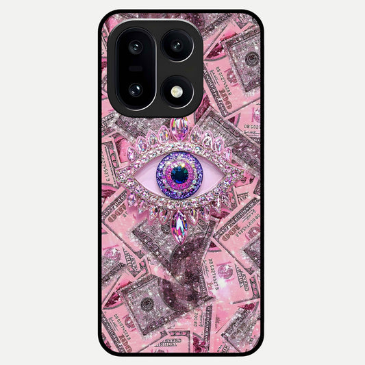  Money Eye Luxe Glass Case For Oneplus 15 back cover – full design glossy printed glass finish