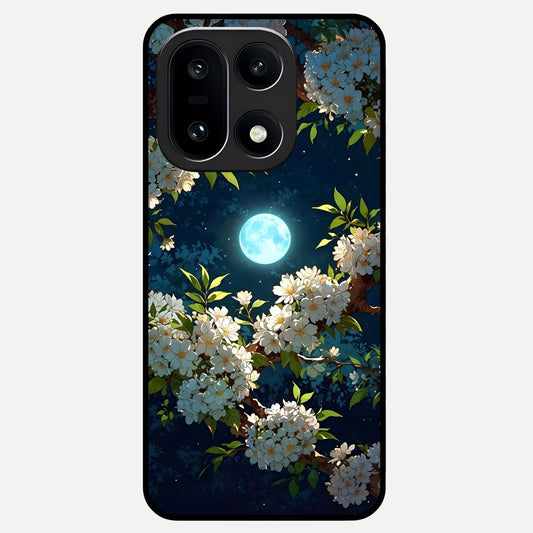  Moonlit Blossom Dream Glass Case For Oneplus 15 back cover – full design glossy printed glass finish