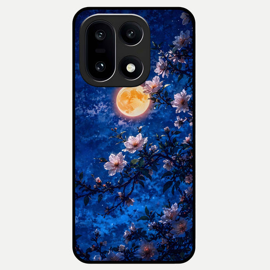  Moonlit Blossoms Night Glass Case For Oneplus 15 back cover – full design glossy printed glass finish