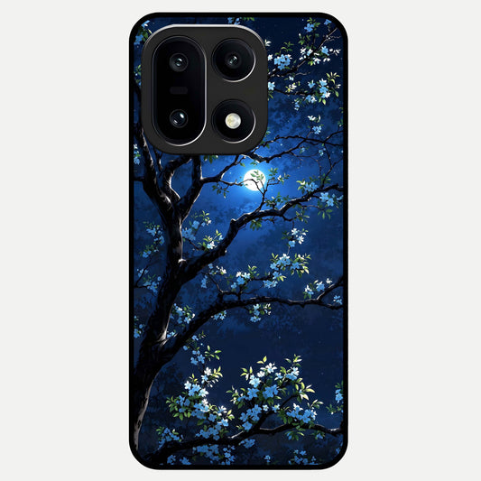  Mystic Floral Night Glass Case For Oneplus 15 back cover – full design glossy printed glass finish