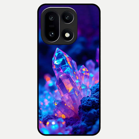  Neon Aura Shards Glass Case For Oneplus 15 back cover – full design glossy printed glass finish