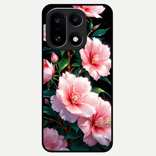  Peach Flower Glass Case For Oneplus 15 back cover – full design glossy printed glass finish