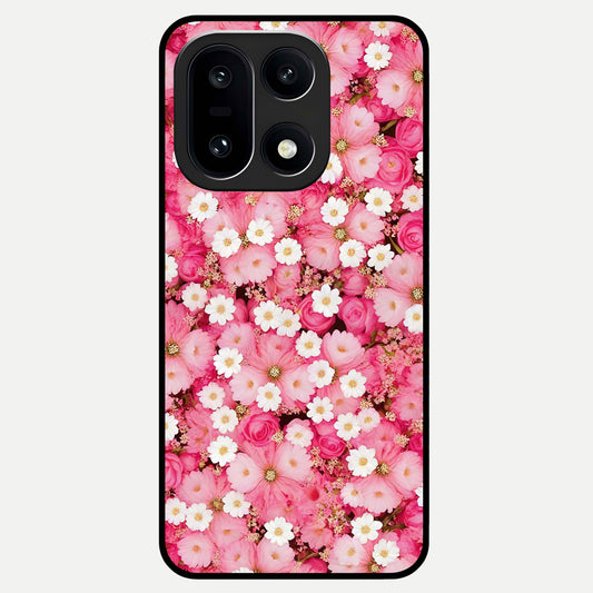  Pink Daisy Bliss Glass Case For Oneplus 15 back cover – full design glossy printed glass finish