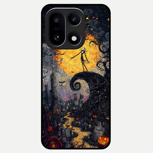  Pumpkin Moonlight Tale Glass Case For Oneplus 15 back cover – full design glossy printed glass finish