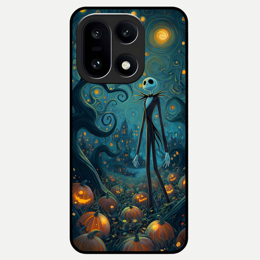  Pumpkin Moon Night Glass Case For Oneplus 15 back cover – full design glossy printed glass finish
