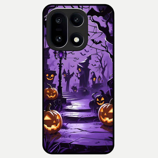  Pumpkin Patch Halloween Glass Case For Oneplus 15 back cover – full design glossy printed glass finish